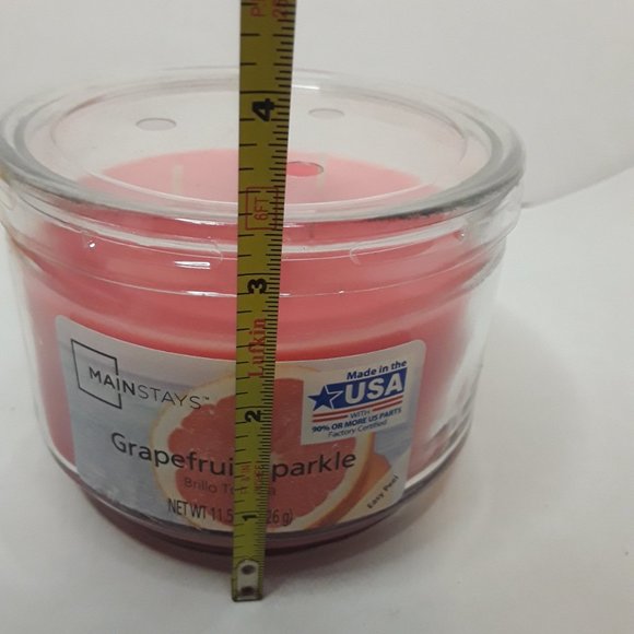 2 Mainstays Grapefruit Three Wick Candles 11.5 oz - Picture 5 of 5